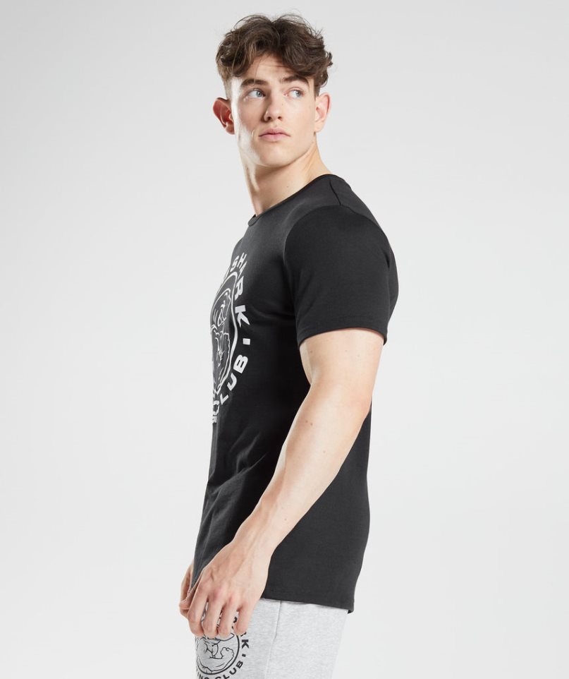 Men's Gymshark Legacy T-Shirts Black | CA 7618NA